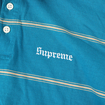 ロゴ刺繍 ボーダー ポロシャツ(Stripe Polo)