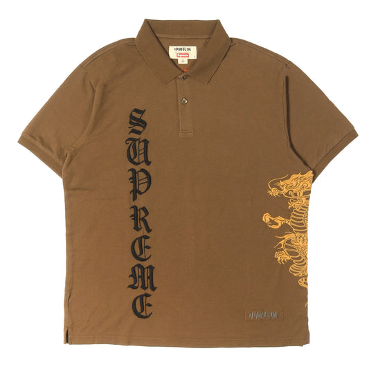26SS ドラゴン刺繍 鹿の子 ポロシャツ(The Great China Wall Dragon Polo)