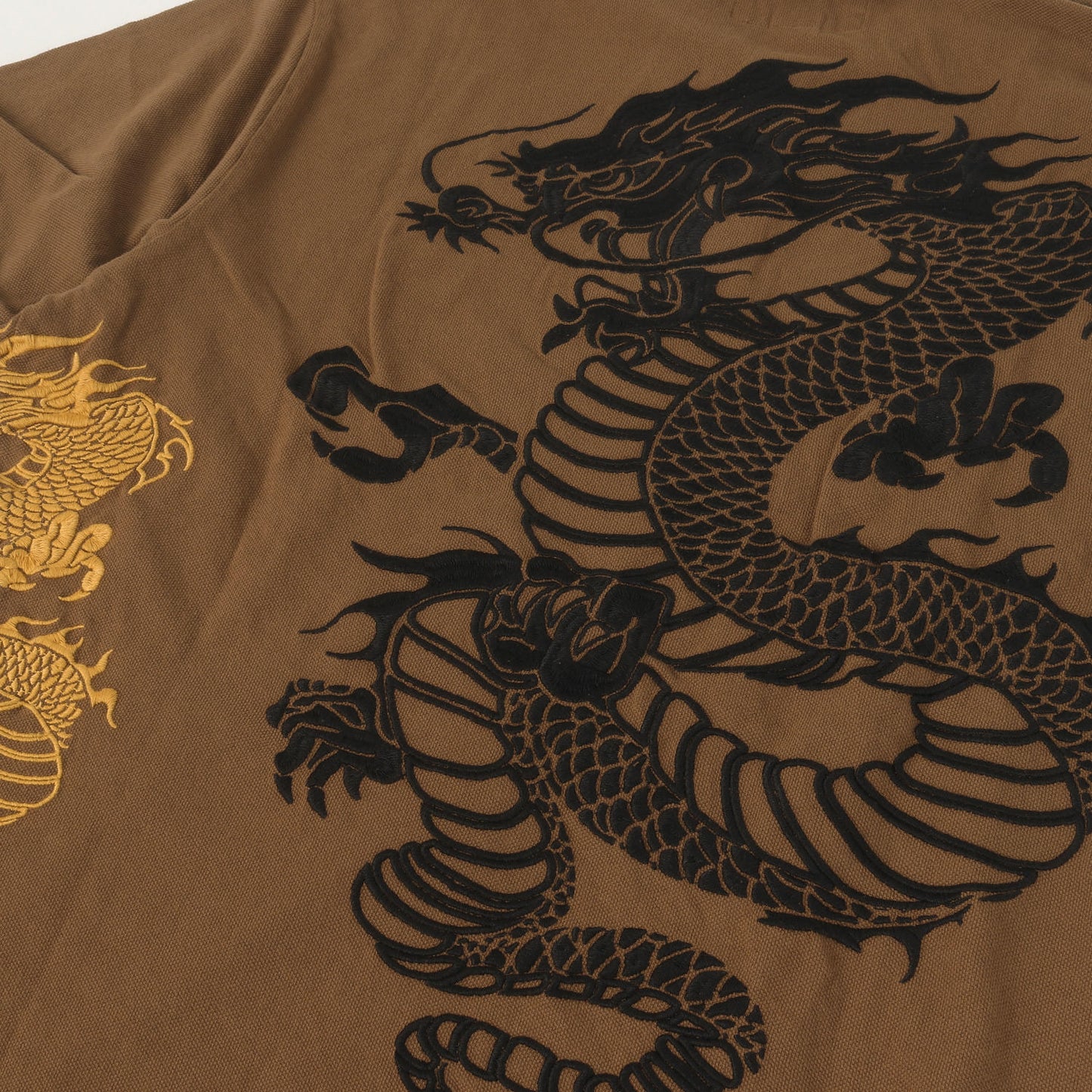 26SS ドラゴン刺繍 鹿の子 ポロシャツ(The Great China Wall Dragon Polo)