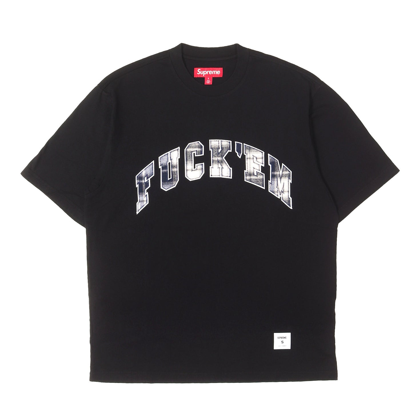 26SS チェック柄 FUCK'EMロゴ Tシャツ(Fuck Em Plaid S/S Top)