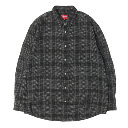 23SS バスケット ウィーブ チェック シャツ(Basket Weave Plaid Shirt)