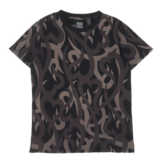 04AW GIVE PEACE A CHANCE期 ダメージ加工 ハートトライバルカモ Tシャツ