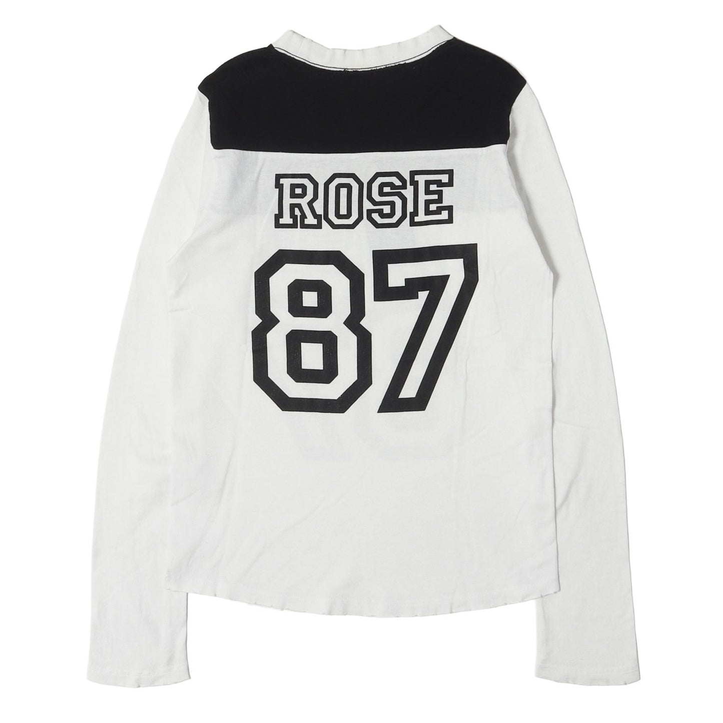 06SS ローズ期 ダメージ加工 フットボール ロングスリーブ Tシャツ