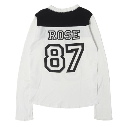 06SS ローズ期 ダメージ加工 フットボール ロングスリーブ Tシャツ