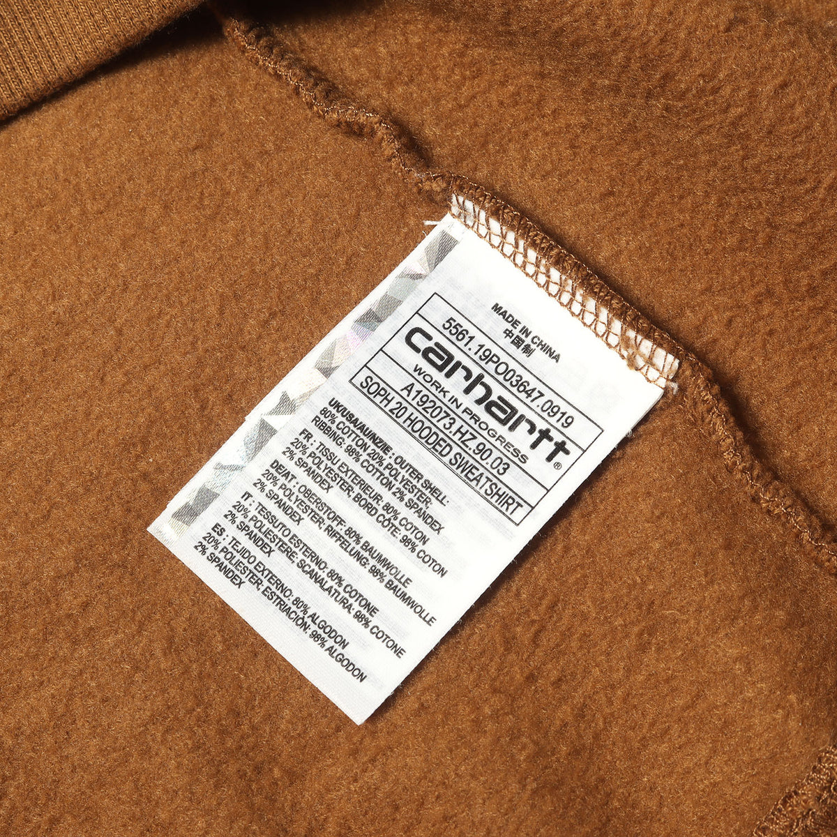 20周年記念 ×Carhartt WIP ロゴ刺繍 スウェットパーカー(HOODED SWEAT SHIRT)