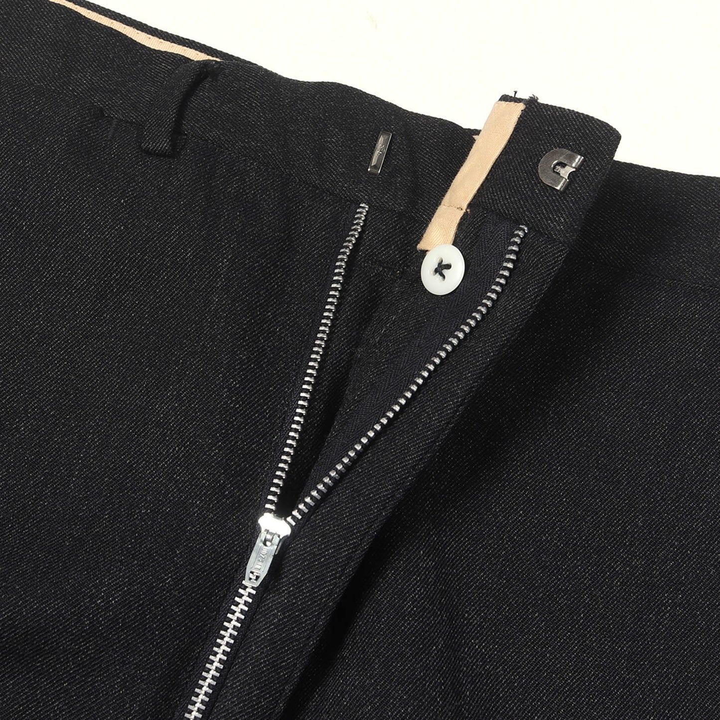 [CONMAR アルミジッパー] 60s ウールツイル ワイド スラックス パンツ