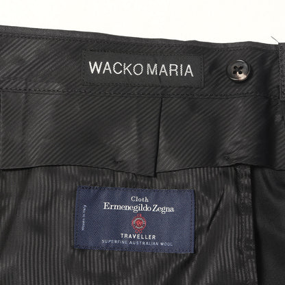 ×Ermenegildo Zegna プリーツ ウール スラックスパンツ(PLEATED TROUSERS)