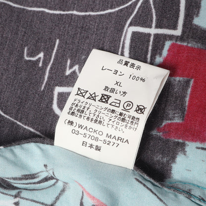 24SS ×JEAN-MICHEL BASQUIAT レーヨン ハワイアンシャツ / アロハシャツ(S/S HAWAIIAN SHIRT)