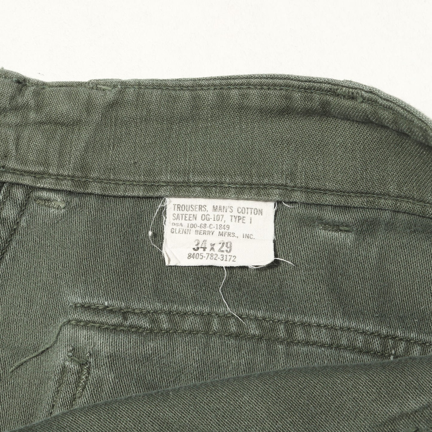 [雰囲気抜群] 60s U.S.ARMY 米軍実物 コットンサテン ユーティリティ ベイカーパンツ