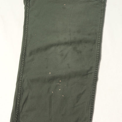 [雰囲気抜群] 60s U.S.ARMY 米軍実物 コットンサテン ユーティリティ ベイカーパンツ