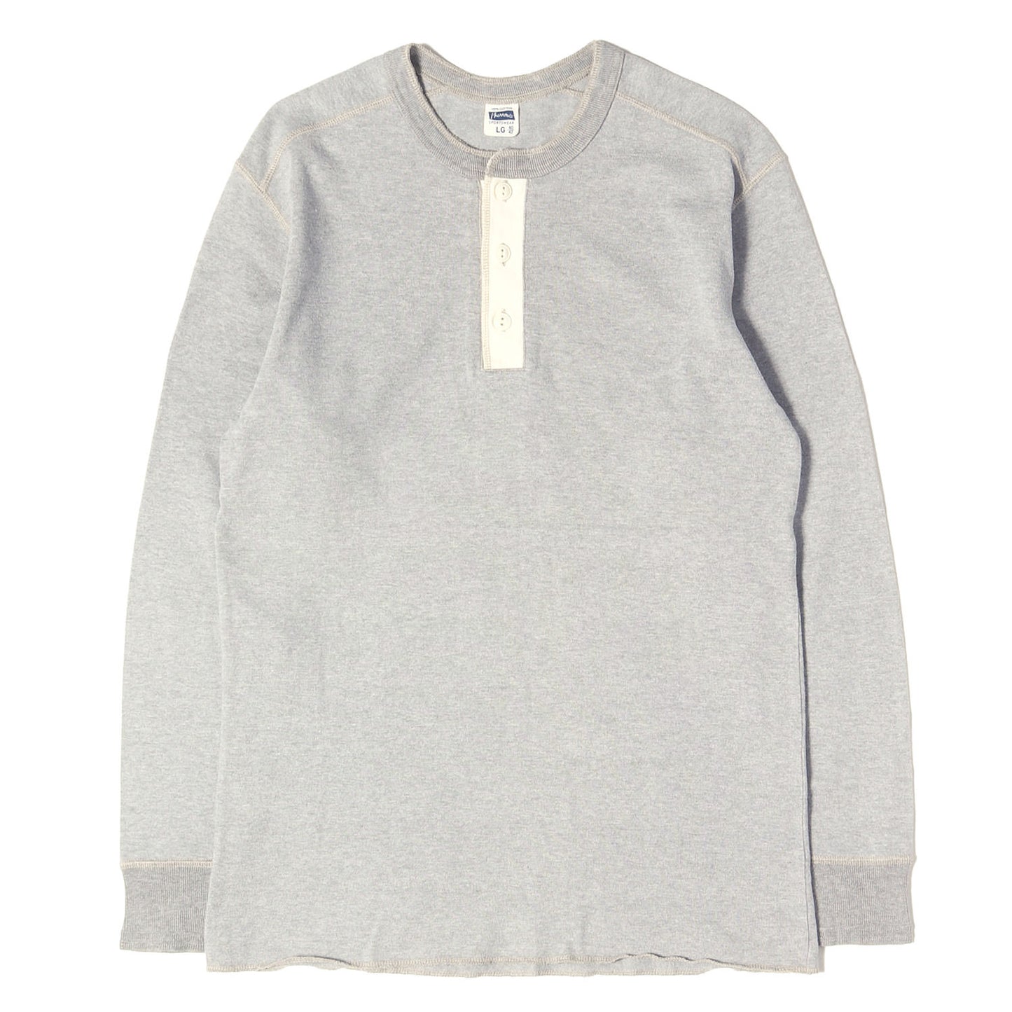 ヘンリーネック 無地 ロングスリーブ Tシャツ