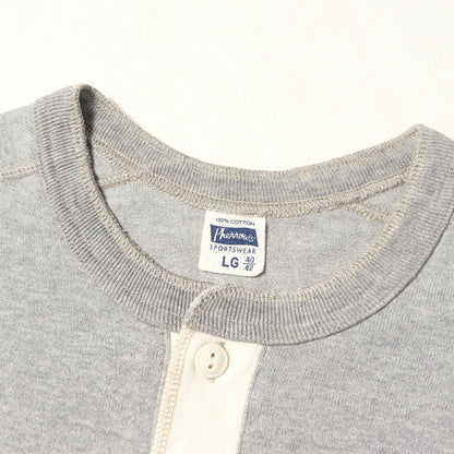 ヘンリーネック 無地 ロングスリーブ Tシャツ