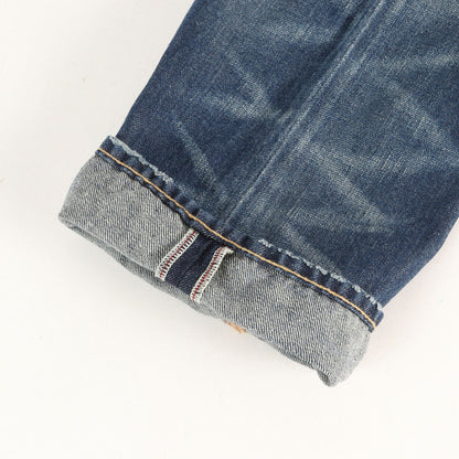 ヴィンテージ加工 ストレート デニムパンツ