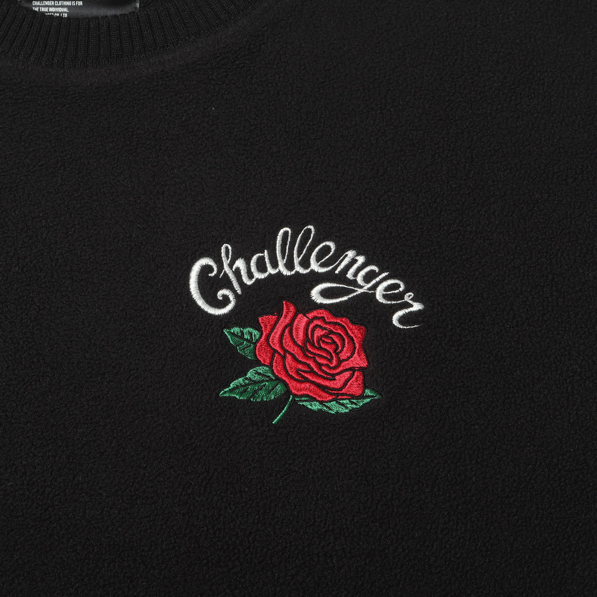 25AW ローズ刺繍 クルーネック フリース(ROSE C/N FLEECE)