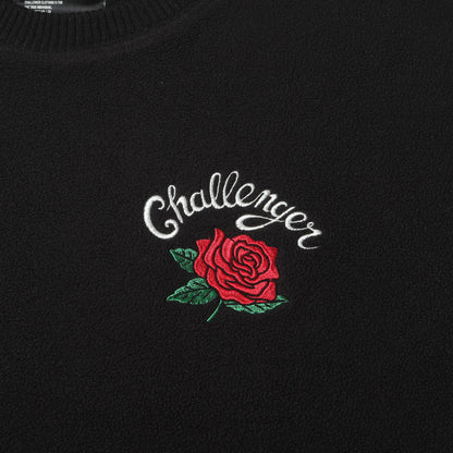 25AW ローズ刺繍 クルーネック フリース(ROSE C/N FLEECE)