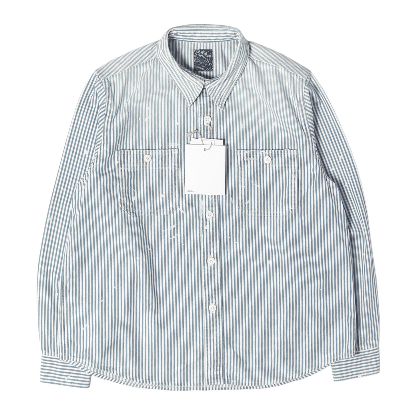26SS I.C.T ペンキ加工 ヒッコリー ワークシャツ(LARRIKAN HICKORY L/S CRASH)