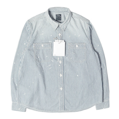 26SS I.C.T ペンキ加工 ヒッコリー ワークシャツ(LARRIKAN HICKORY L/S CRASH)