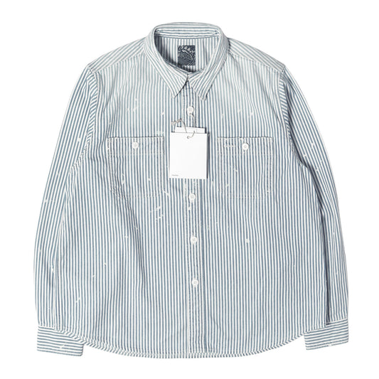 26SS I.C.T ペンキ加工 ヒッコリー ワークシャツ(LARRIKAN HICKORY L/S CRASH)