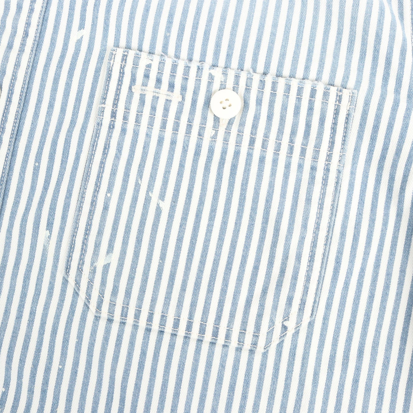 26SS I.C.T ペンキ加工 ヒッコリー ワークシャツ(LARRIKAN HICKORY L/S CRASH)