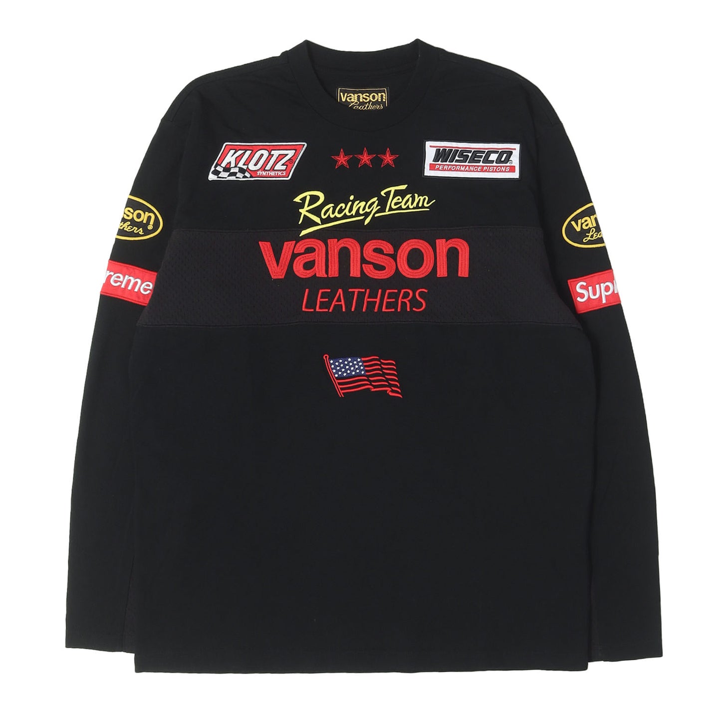 26SS ×vanson メッシュコンビ ロングスリーブ Tシャツ(L/S Top)