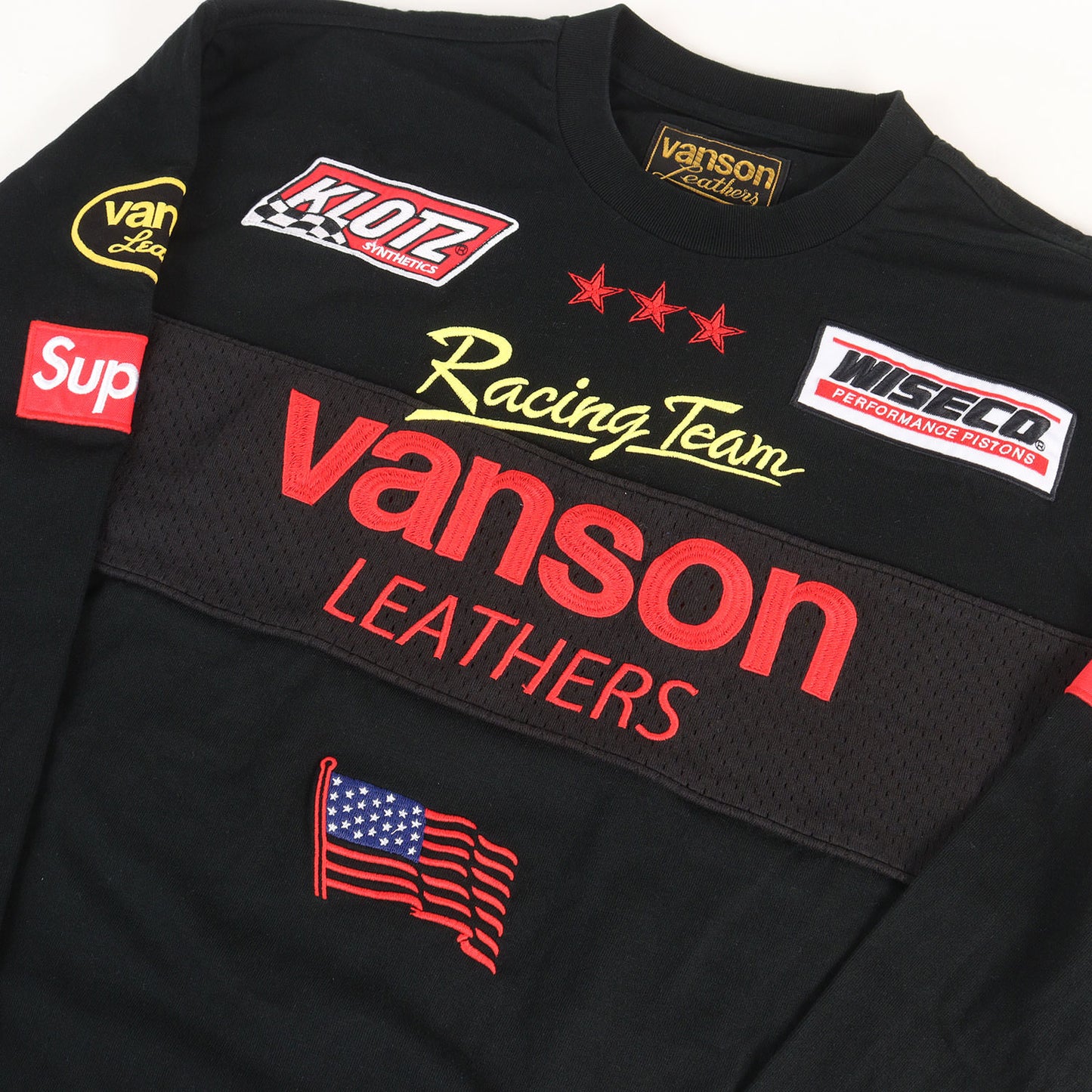 26SS ×vanson メッシュコンビ ロングスリーブ Tシャツ(L/S Top)