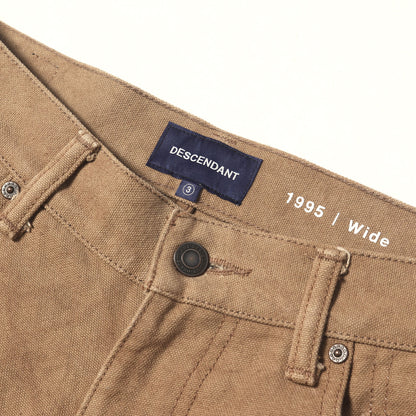 21AW ワッシャー加工 キャンバス ワイド パンツ(1995 CANVAS TROUSERS)