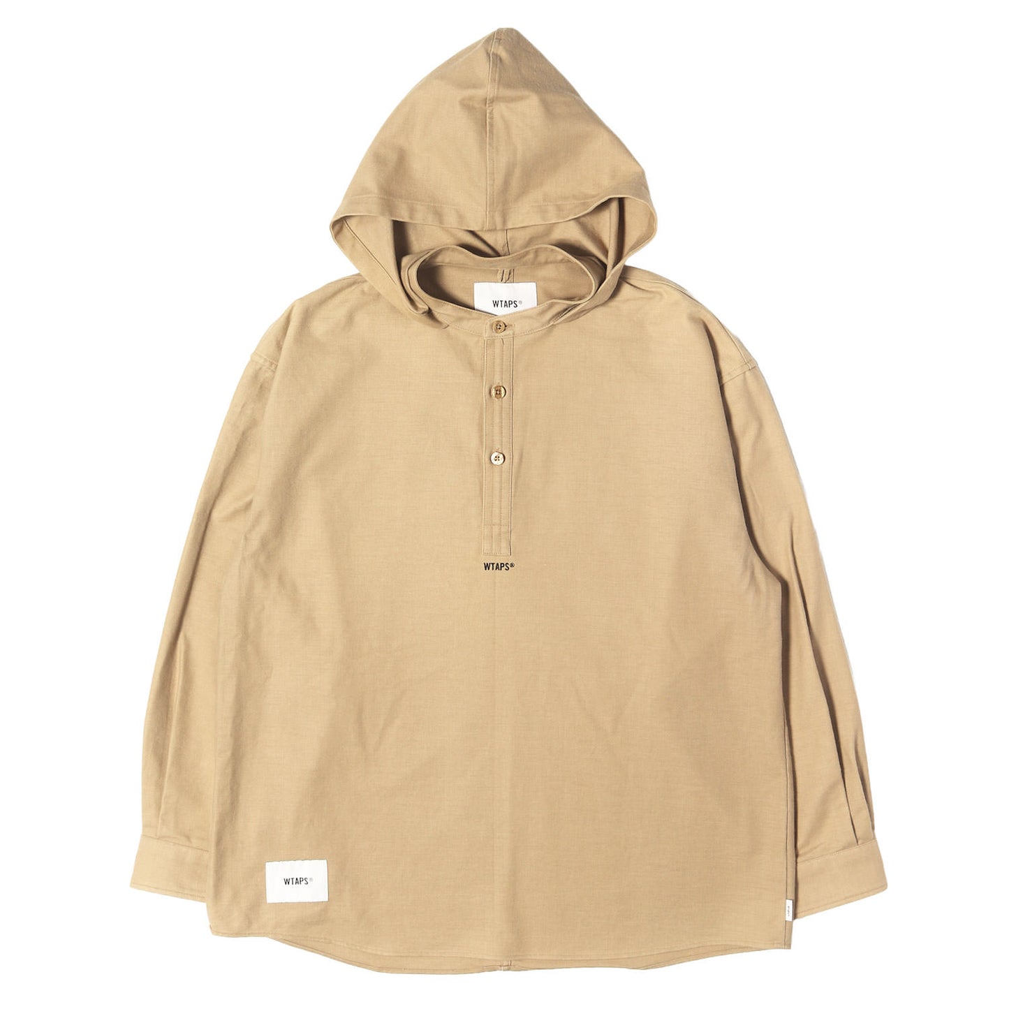 21AW フード付き コットンサージ プルオーバー シャツ(FALCONER / LS)