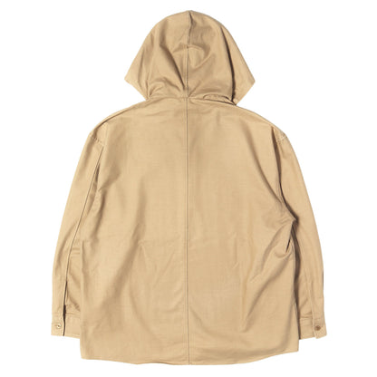 21AW フード付き コットンサージ プルオーバー シャツ(FALCONER / LS)