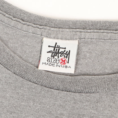 90s OLD STUSSY 白タグ Sロゴ刺繍 ポケット Tシャツ(USA製)
