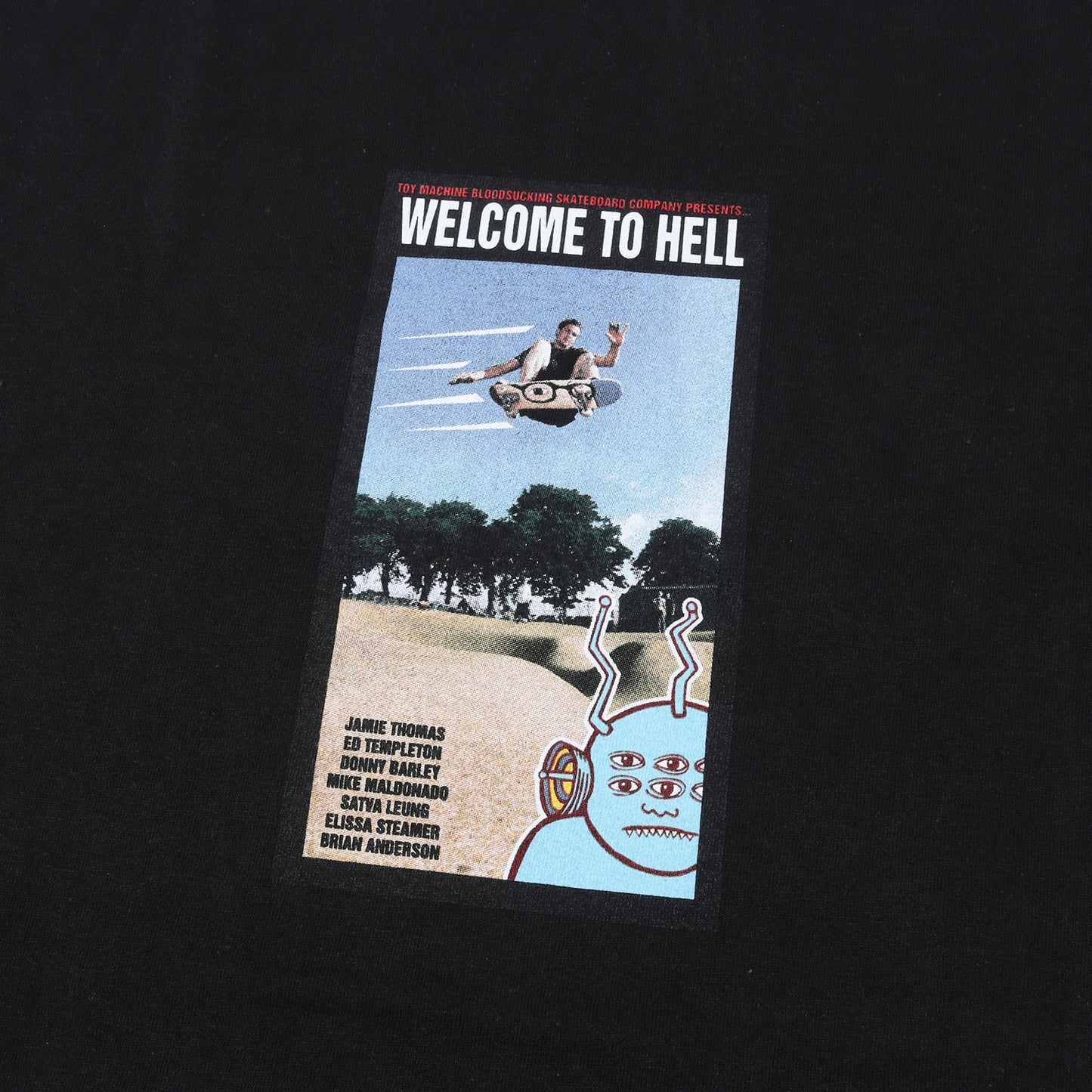 24SS ×Toy Machine スケーターフォト Tシャツ(Welcome To Hell Tee)