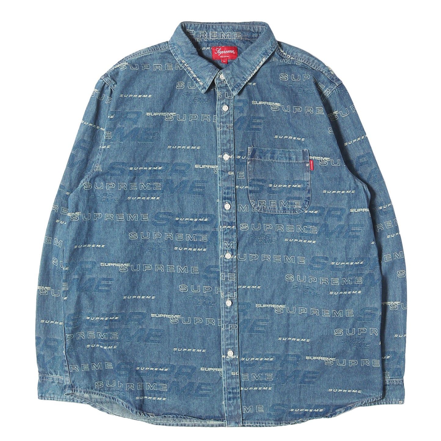 ジャガードロゴ柄 デニムシャツ(Dimensions Logo Denim Shirt)