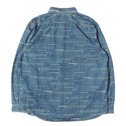 ジャガードロゴ柄 デニムシャツ(Dimensions Logo Denim Shirt)