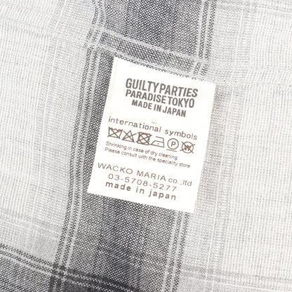 23SS オンブレチェック オープンカラー レーヨン 半袖シャツ(CHECK OPEN COLLAR SHIRT)
