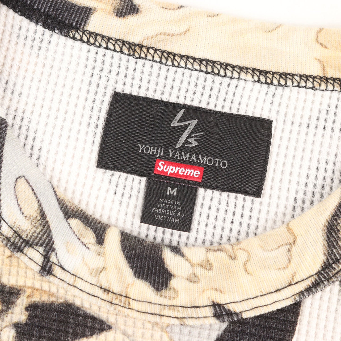25AW ×Y's by Yohji Yamamoto スカル グラフィック柄 サーマル ロングスリーブ Tシャツ(Thermal)