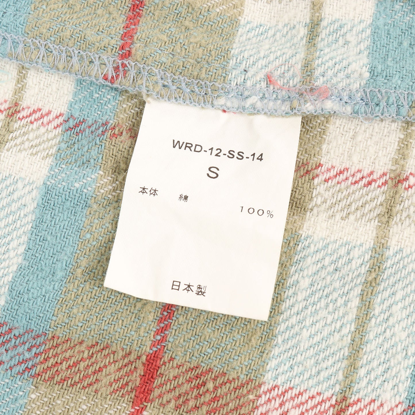 アップリケロゴ チェック フランネルシャツ