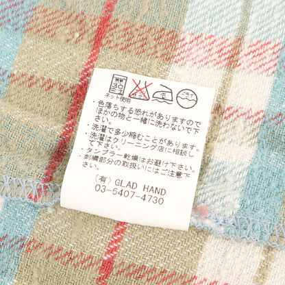 アップリケロゴ チェック フランネルシャツ