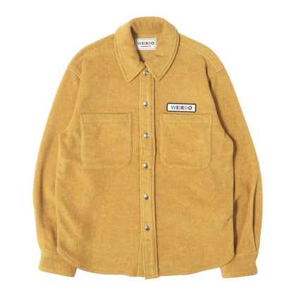 ロゴワッペン付き フリース シャツ(FLUFFY FLEECE L/S SHIRTS)