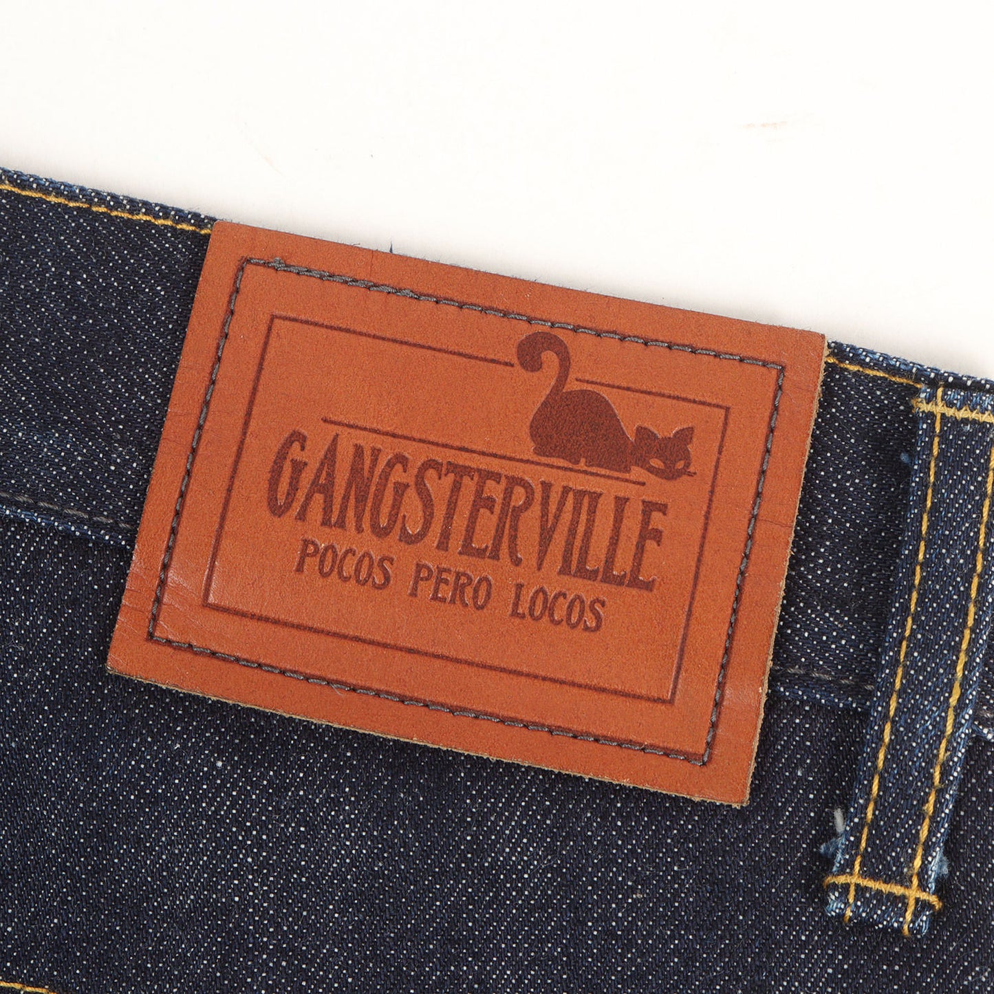 アイアンクロス刺繍 スリム デニムパンツ(THUG DENIM SLIM IRON CROSS)