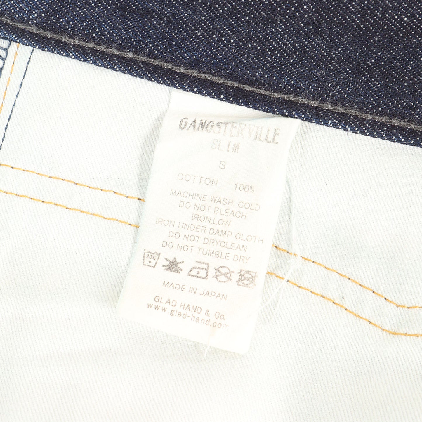 アイアンクロス刺繍 スリム デニムパンツ(THUG DENIM SLIM IRON CROSS)