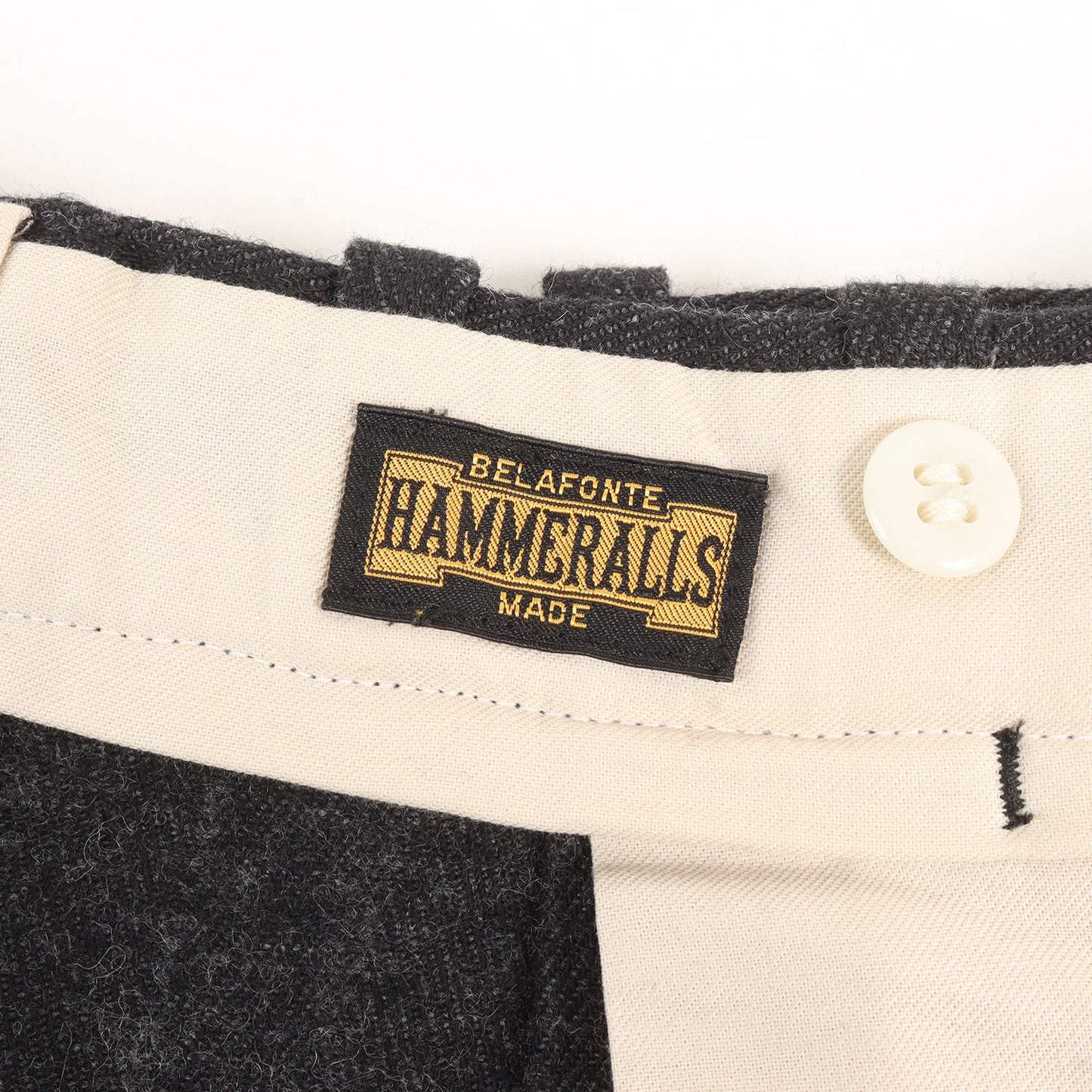 HAMMERALLS コットン/ウール ストライプ トラウザーパンツ
