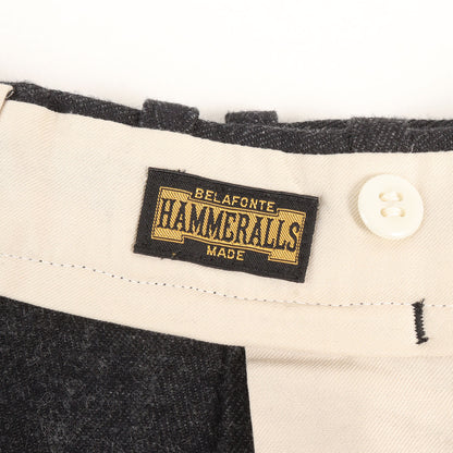 HAMMERALLS コットン/ウール ストライプ トラウザーパンツ