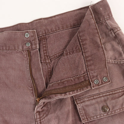 [雰囲気抜群] 70s コットンツイル フレア ブッシュパンツ / USA製 白タブ ボタン裏刻印38