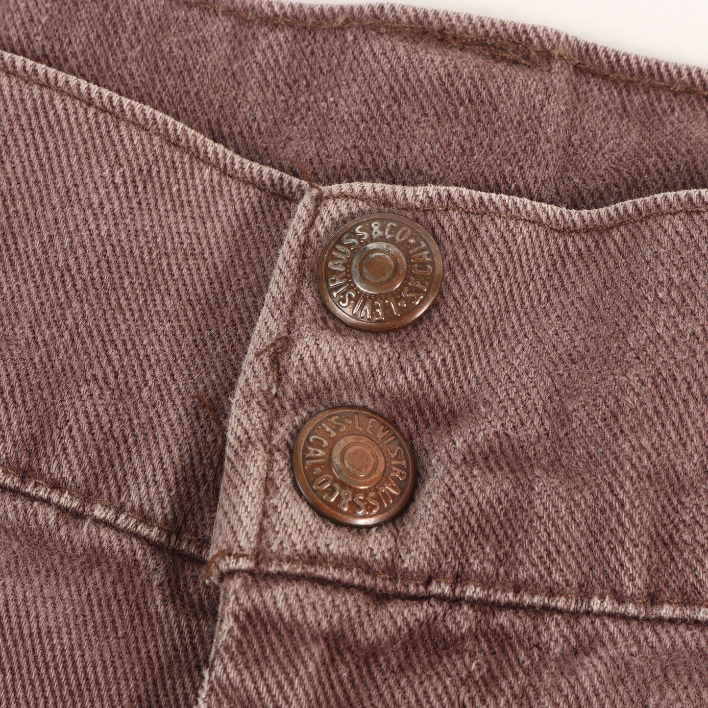 [雰囲気抜群] 70s コットンツイル フレア ブッシュパンツ / USA製 白タブ ボタン裏刻印38