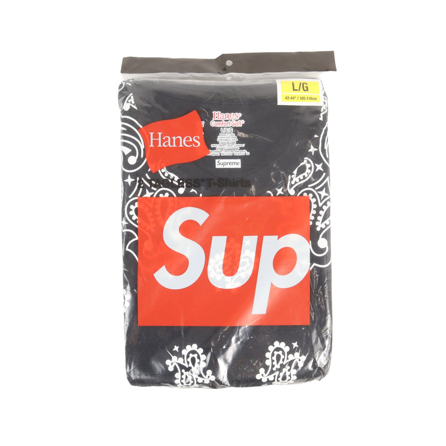 22AW ×Hanes バンダナ柄 クルーネック Tシャツ 2枚パック(Bandana Tagless Tees)