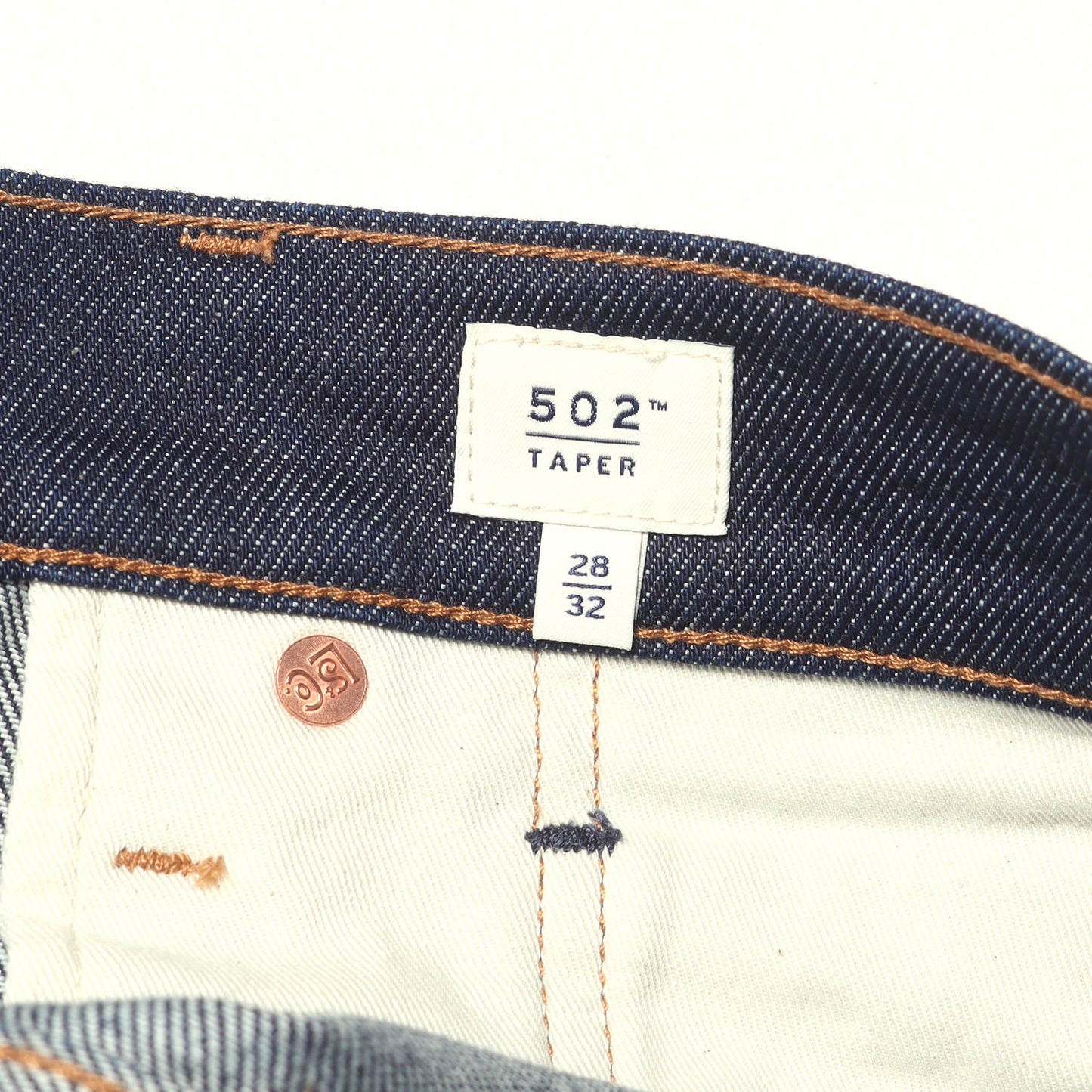 [Big E 青タブ 日本製生地] 502 テーパード ストレッチ デニムパンツ A5881-0000