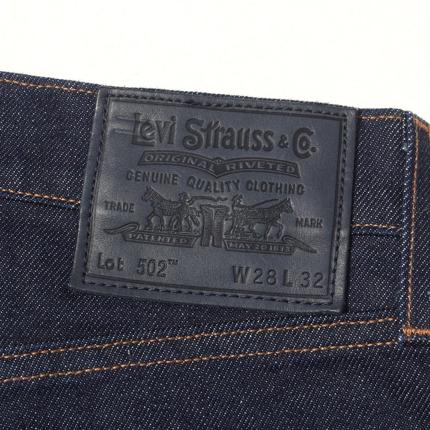 [Big E 青タブ 日本製生地] 502 テーパード ストレッチ デニムパンツ A5881-0000