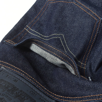 [Big E 青タブ 日本製生地] 502 テーパード ストレッチ デニムパンツ A5881-0000
