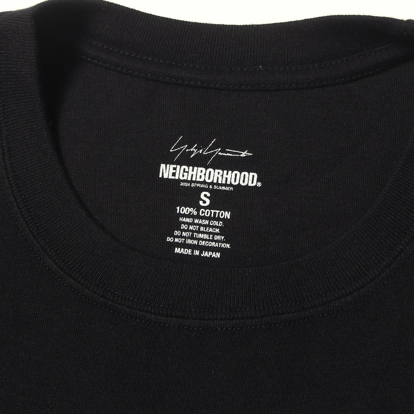 24SS ×Yohji Yamamoto POUR HOMME クルーネック Tシャツ
