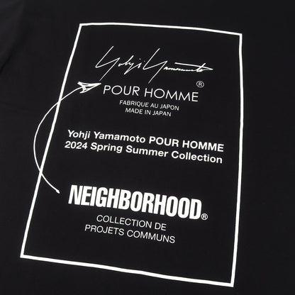 24SS ×Yohji Yamamoto POUR HOMME クルーネック Tシャツ