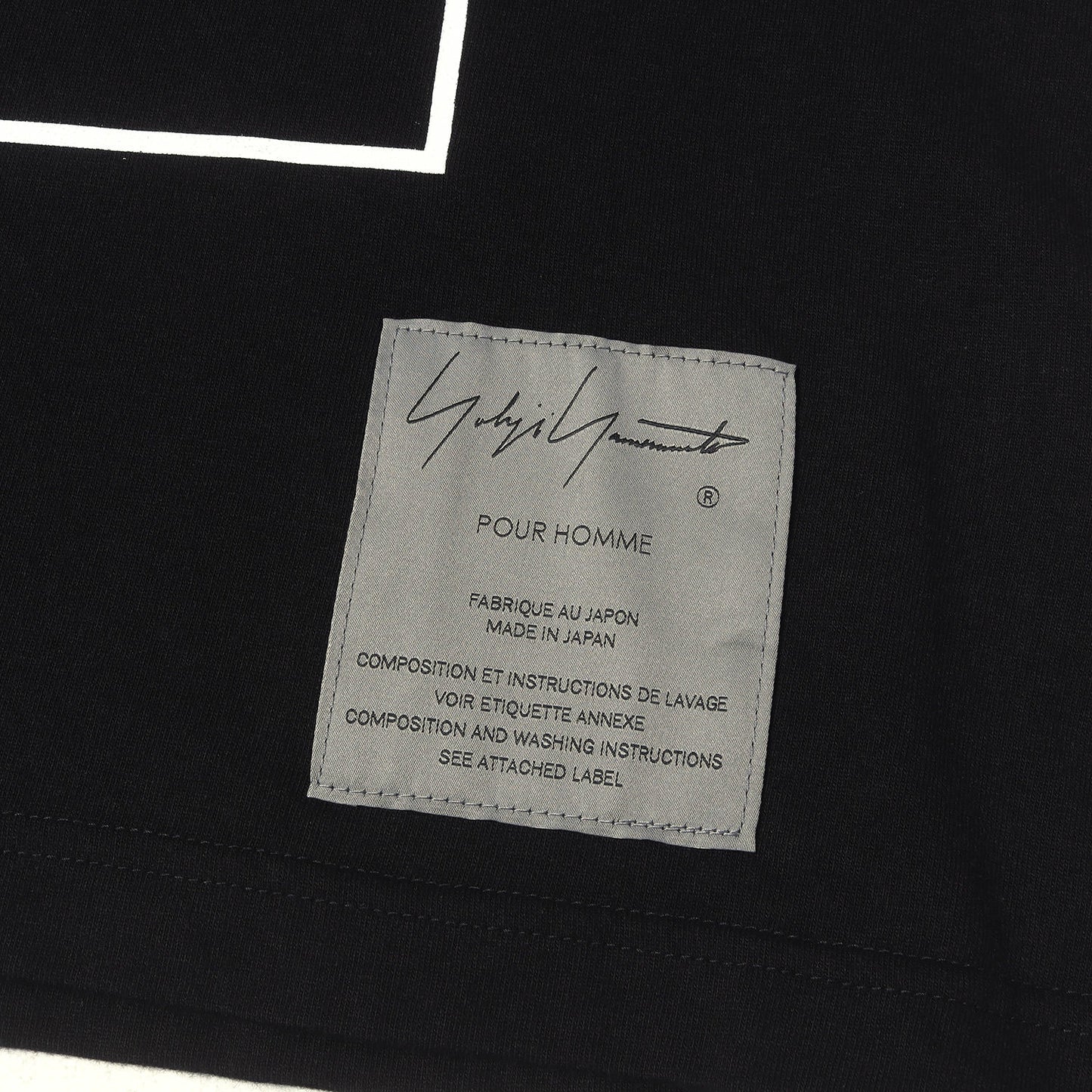 24SS ×Yohji Yamamoto POUR HOMME クルーネック Tシャツ